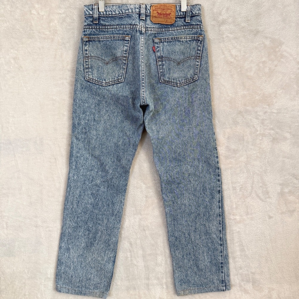 Vintage Levis 505 Mens tagged 30x30 Fits 28x27 Blue Jeans Made in USA Denim 90s